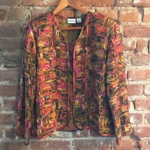 Textured Chico’s Silk Blazer